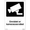 Kameraovervåket område skilt - For privat grunn - Ekstraskilt.no