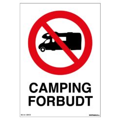 Camping forbudt skilt - Velg riktig forbudsskilt - Ekstraskilt.no