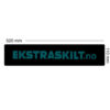 Showplate med logo sort - For originale skiltholdere - Ekstraskilt.no