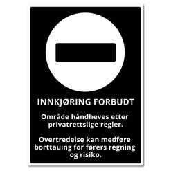 Innkjøring forbudt