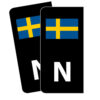 Skiltmerker med Svensk flagg - Nmerker med god passform - Ekstraskilt.no