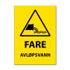 Fareskilt - Avløpsvann