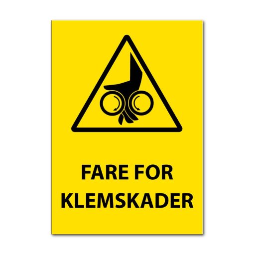 Fareskilt - Fare for klemskader