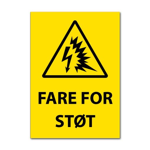 Fareskilt - Fare for støt