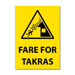 Fareskilt - Fare for takras