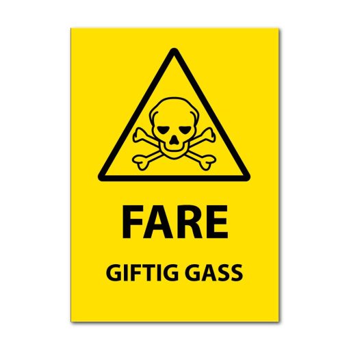 Fareskilt - Giftig gass