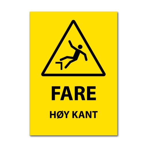 Fareskilt - Høy kant