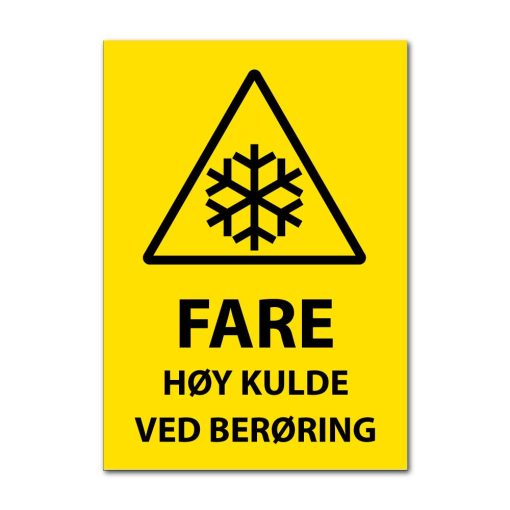 Fareskilt - Høy kulde ved berøring