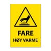 Fareskilt - Høy varme