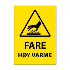 Fareskilt - Høy varme