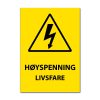 Fareskilt - Høyspenning livsfare