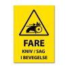 Fareskilt - Kniv / sag i bevegelse