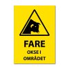 Fareskilt - Okse i området