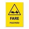 Fareskilt - Piggtråd