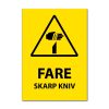 Fareskilt - Skarp kniv