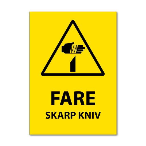 Fareskilt - Skarp kniv