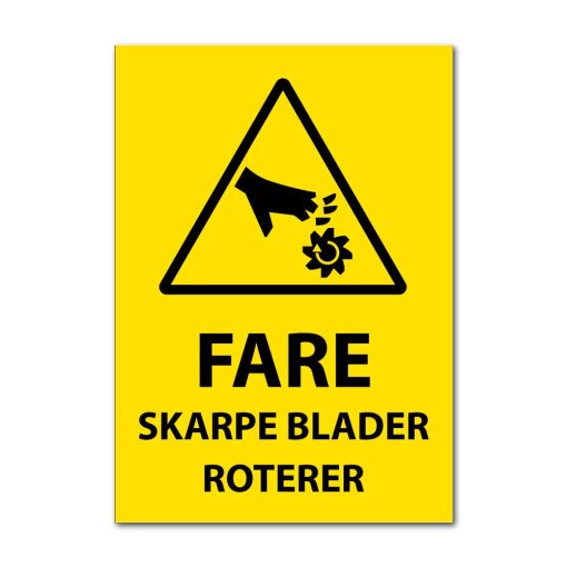 Fareskilt - Skarpe blader roterer