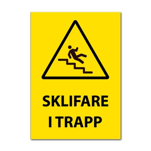 Fareskilt - Skilfare i trapp