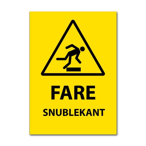 Fareskilt - Snublekant