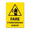 Fareskilt - Strømførende kabler