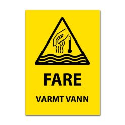 Fareskilt - Varmt vann