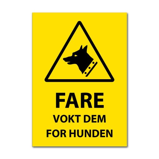 Fareskilt - Vokt dem for hunden