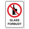 Forbudt skilt - Glass forbudt