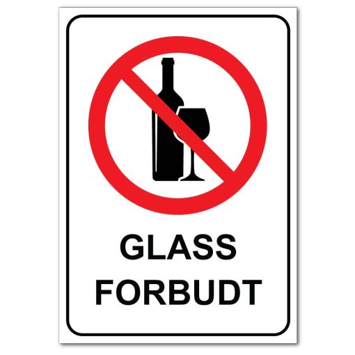 Forbudt skilt - Glass forbudt