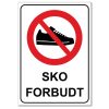 Forbudt skilt - Sko forbudt