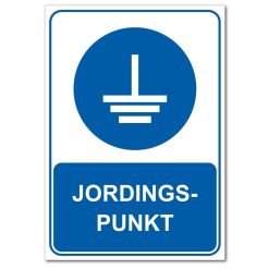 Påbudsskilt - Jordingspunkt