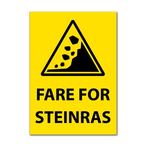 Fareskilt - Fare for steinras