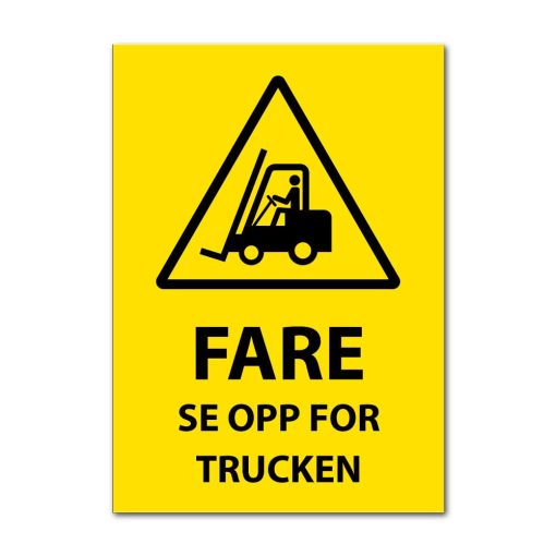 Fareskilt - Se opp for trucken