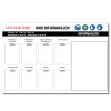 HMS tavle m/ whiteboard felt og 8stk papirklyper