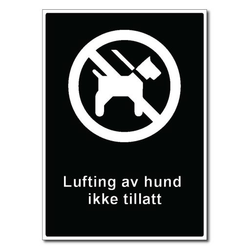 Lufting av hund ikke tillatt