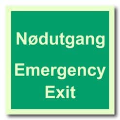 Etterlysende nødutgangsskilt - Nødutgang - Emergency exit