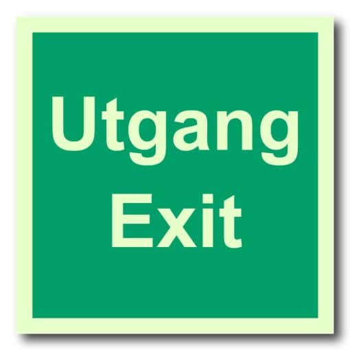 Etterlysende nødutgangsskilt - Utgang exit