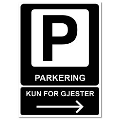 Parkering kun for gjester