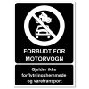 Forbudt for motorvogn skilt v2