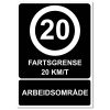 Fartsgrense 20 km/t - Arbeidsområde