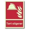 Etterlysende brannskilt - Tørt stigerør m/ tekst