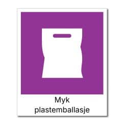 Fraksjonsmerker - Avfallssortering (Myk plastemballasje)