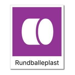 fraksjonsmerker avfallssortering (Rundballeplast)