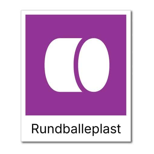 fraksjonsmerker avfallssortering (Rundballeplast)