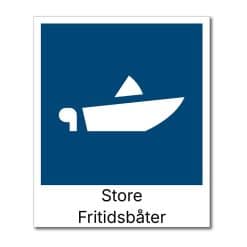 fraksjonsmerker avfallssortering (store fritidsbåter)