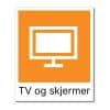 fraksjonsmerker avfallssortering (tv og skjermer)