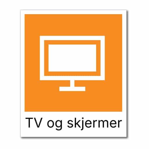 fraksjonsmerker avfallssortering (tv og skjermer)