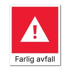 fraksjonsmerker avfallssortering (farlig avfall)