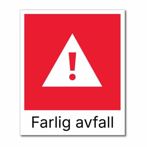 fraksjonsmerker avfallssortering (farlig avfall)