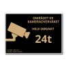 Kameraskilt-Elegant-liggende kameraovervåket