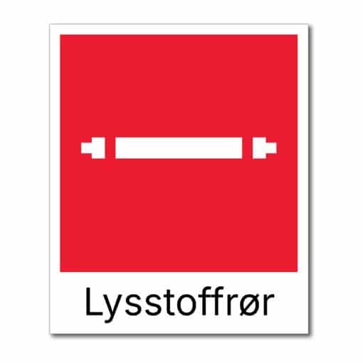 fraksjonsmerker avfallssortering (lysstoffrør)